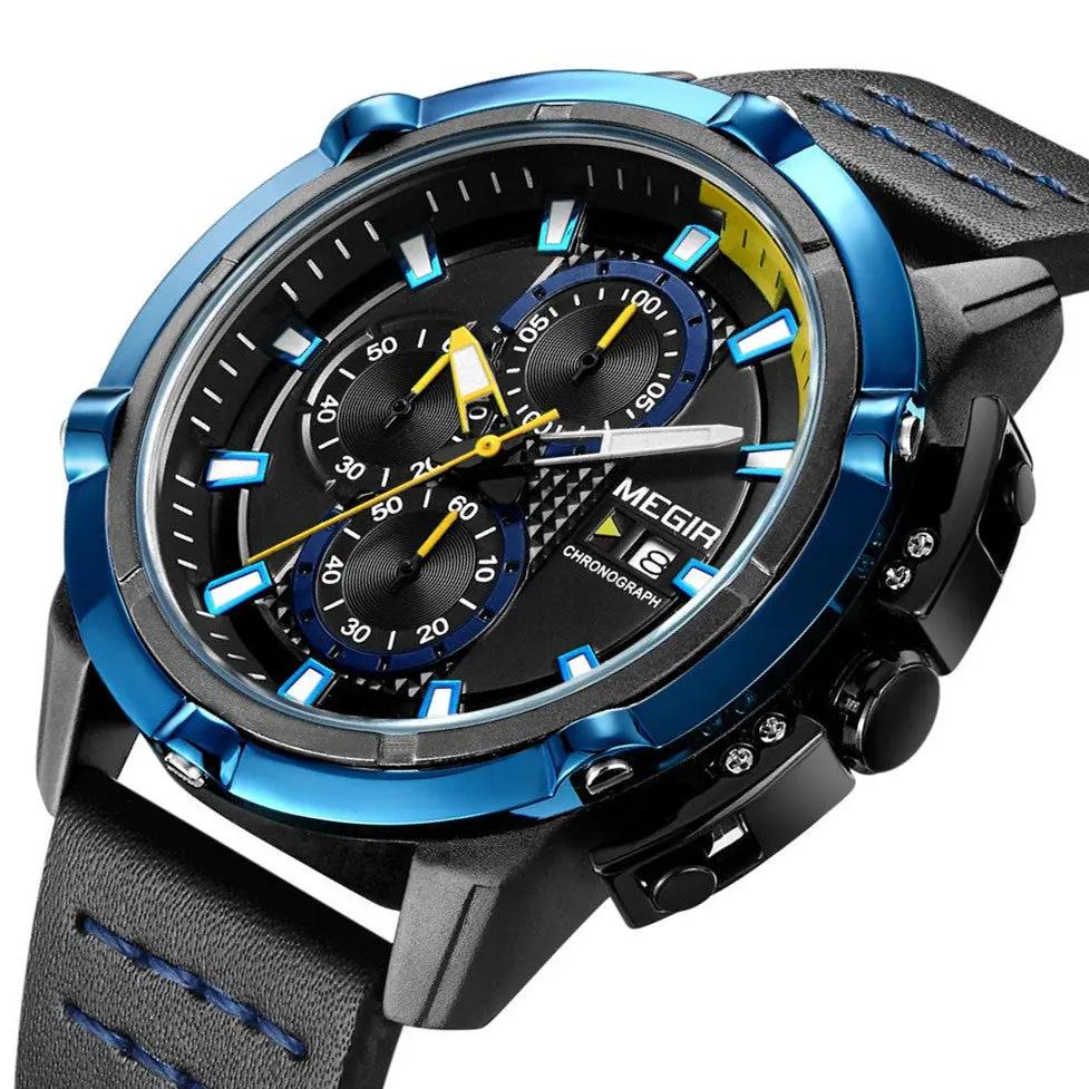 MEGIR Luxury Men's Watch Chronograph Fashion Sport Military Watches Waterproof Male Quartz Wristwatch Clock Montre Homme 2062 by MEGIR WATCH GROUP