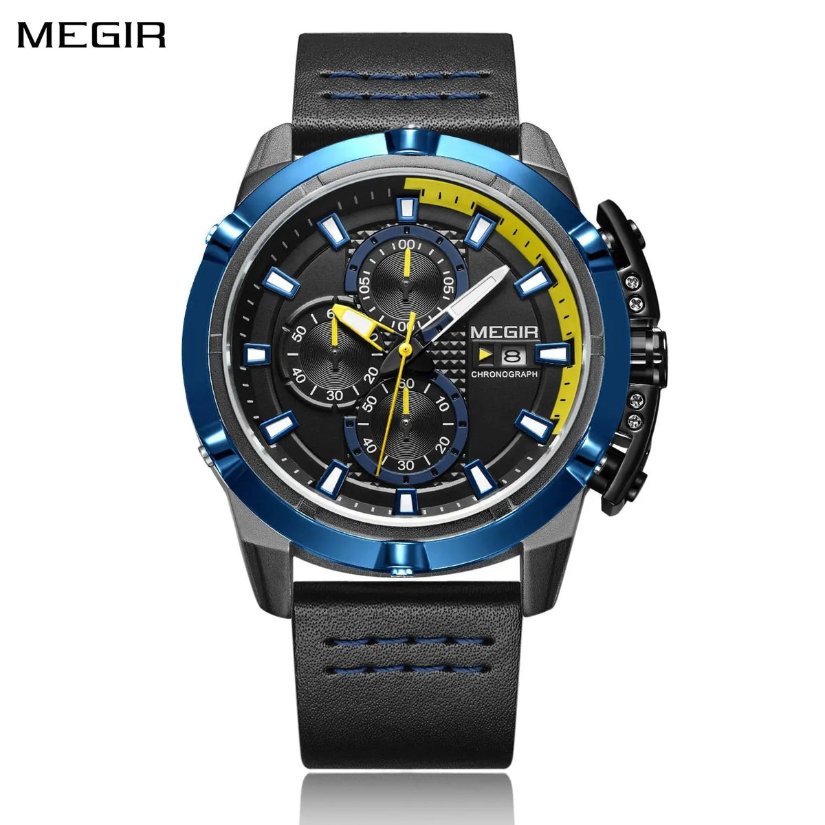 MEGIR Luxury Men's Watch Chronograph Fashion Sport Military Watches Waterproof Male Quartz Wristwatch Clock Montre Homme 2062 by MEGIR WATCH GROUP
