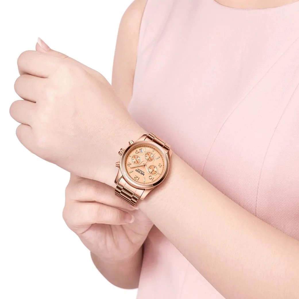 MEGIR Luxury Elegant Women Watch Stainless Steel Ladies Quartz Wristwatch Fashion Female Watches Casual Femme Relogio 2057 by MEGIR WATCH GROUP