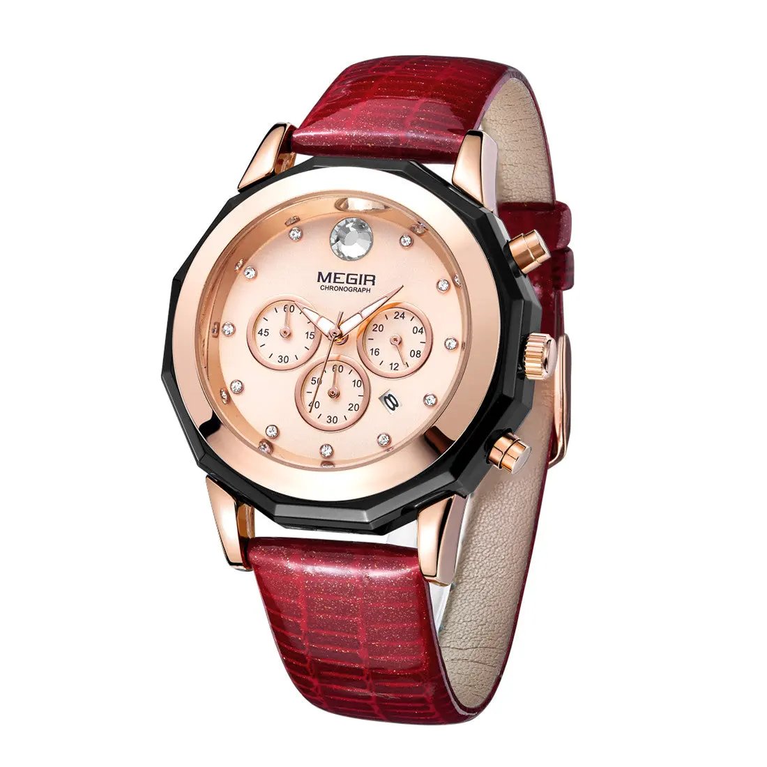 MEGIR Luxury Brand Women Bracelet Watches Ladies Fashion Quartz Sport Wristwatch Leather Dress Clock Chronograph Reloj Hombre 2042 by MEGIR WATCH GROUP