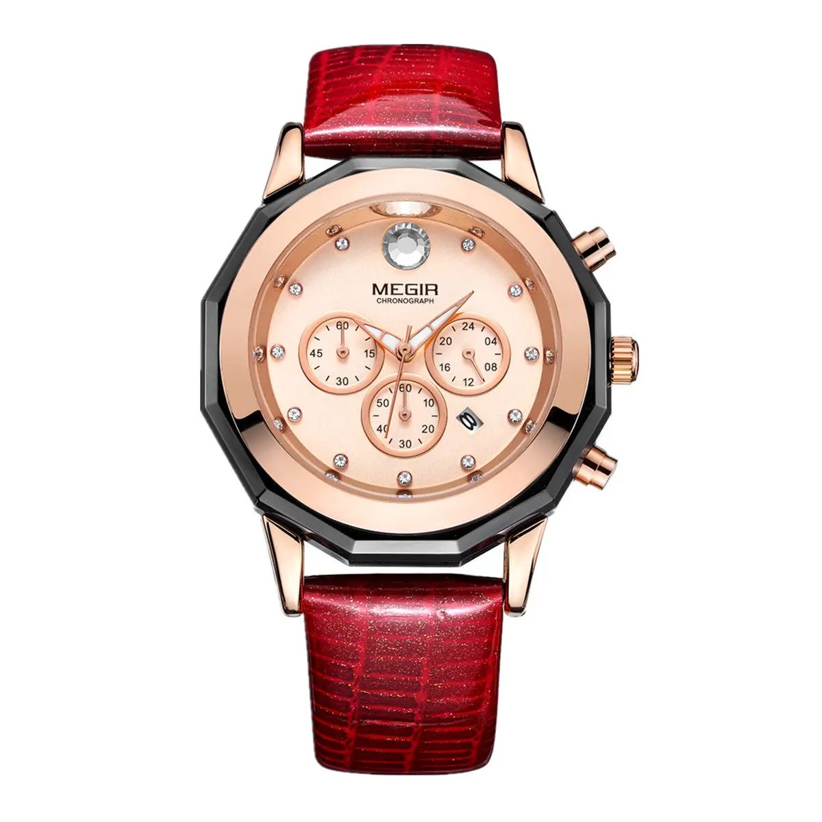 MEGIR Luxury Brand Women Bracelet Watches Ladies Fashion Quartz Sport Wristwatch Leather Dress Clock Chronograph Reloj Hombre 2042 by MEGIR WATCH GROUP