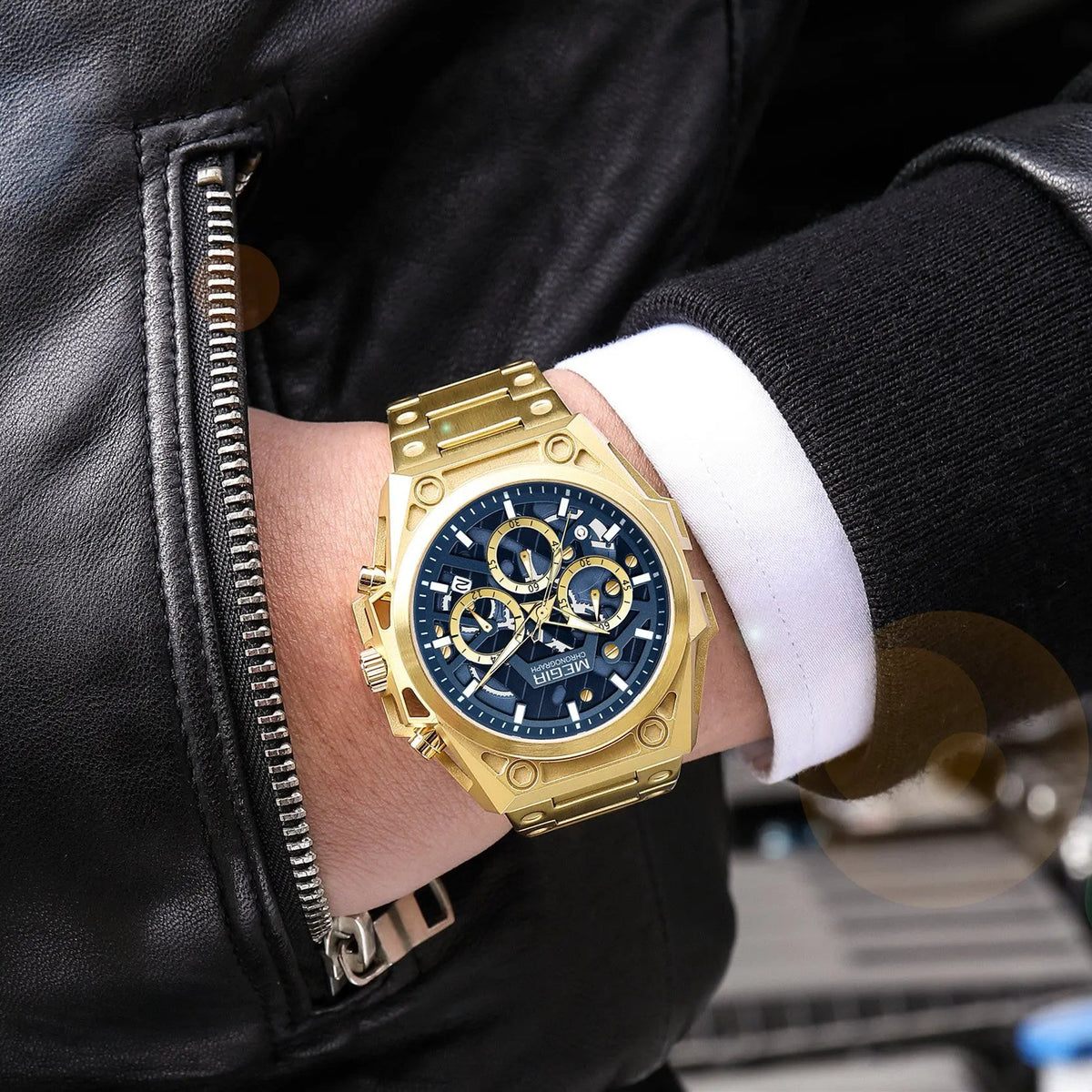 MEGIR Men's Watches Waterproof Sports Wristwatches Quartz Military Chronograph Luminous Male Clock Calendar Relogio Masculino 4220 by MEGIR WATCH GROUP