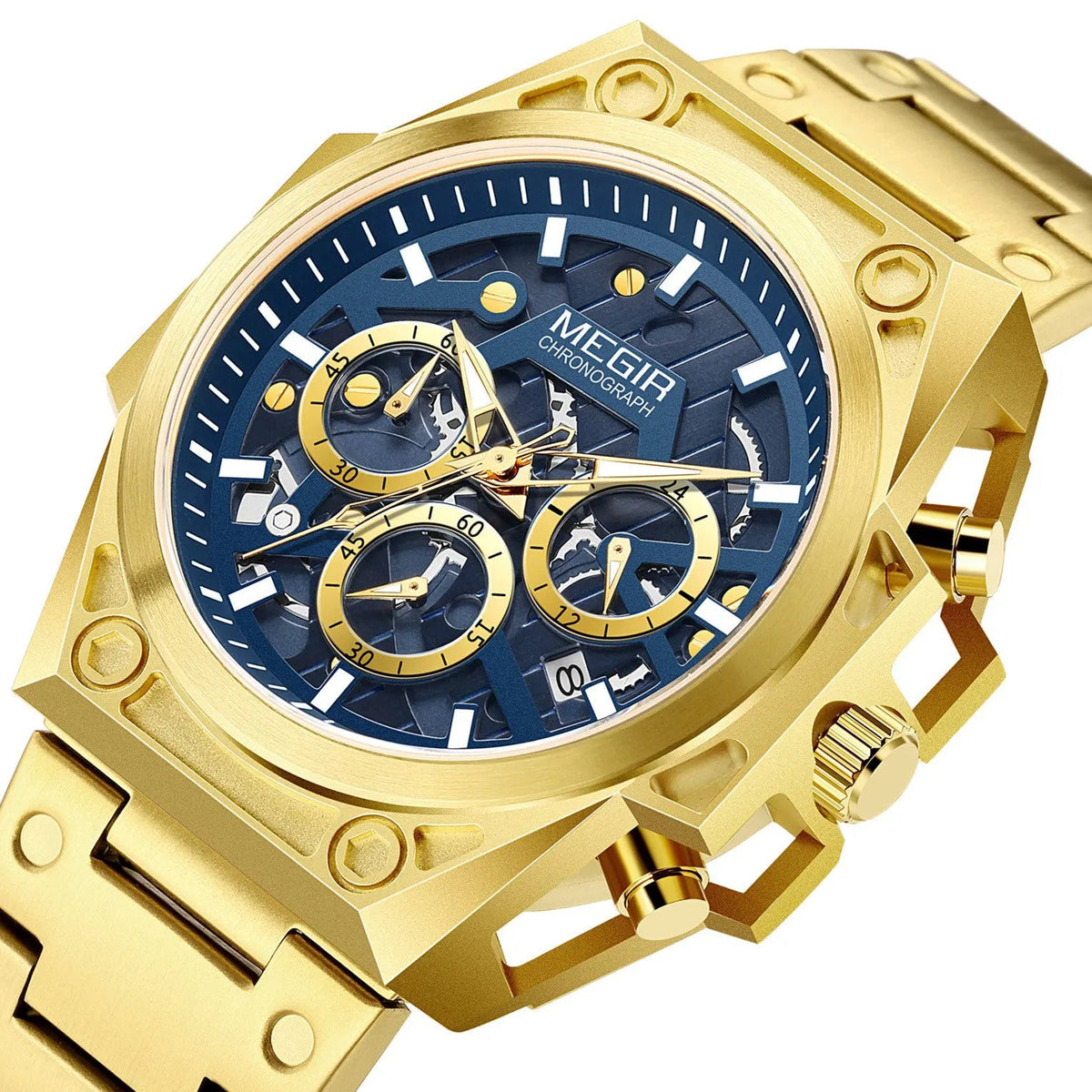 MEGIR Men's Watches Waterproof Sports Wristwatches Quartz Military Chronograph Luminous Male Clock Calendar Relogio Masculino 4220 by MEGIR WATCH GROUP