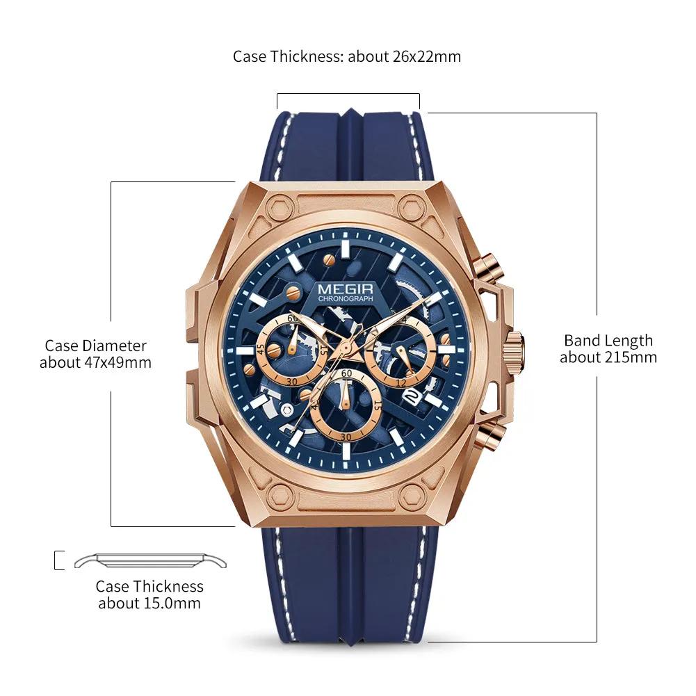 MEGIR Men's Watches Waterproof Sports Wristwatches Quartz Military Chronograph Luminous Male Clock Calendar Relogio Masculino 4220 by MEGIR WATCH GROUP