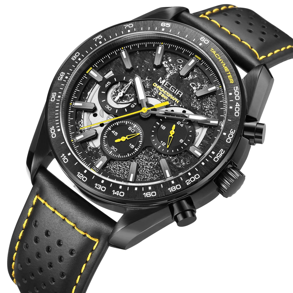MEGIR Luxury Men's Business Casual Watches Leather Waterproof Quartz Chronograph Male Clock Wristwatch Relogio Masculino 8408 by MEGIR WATCH GROUP