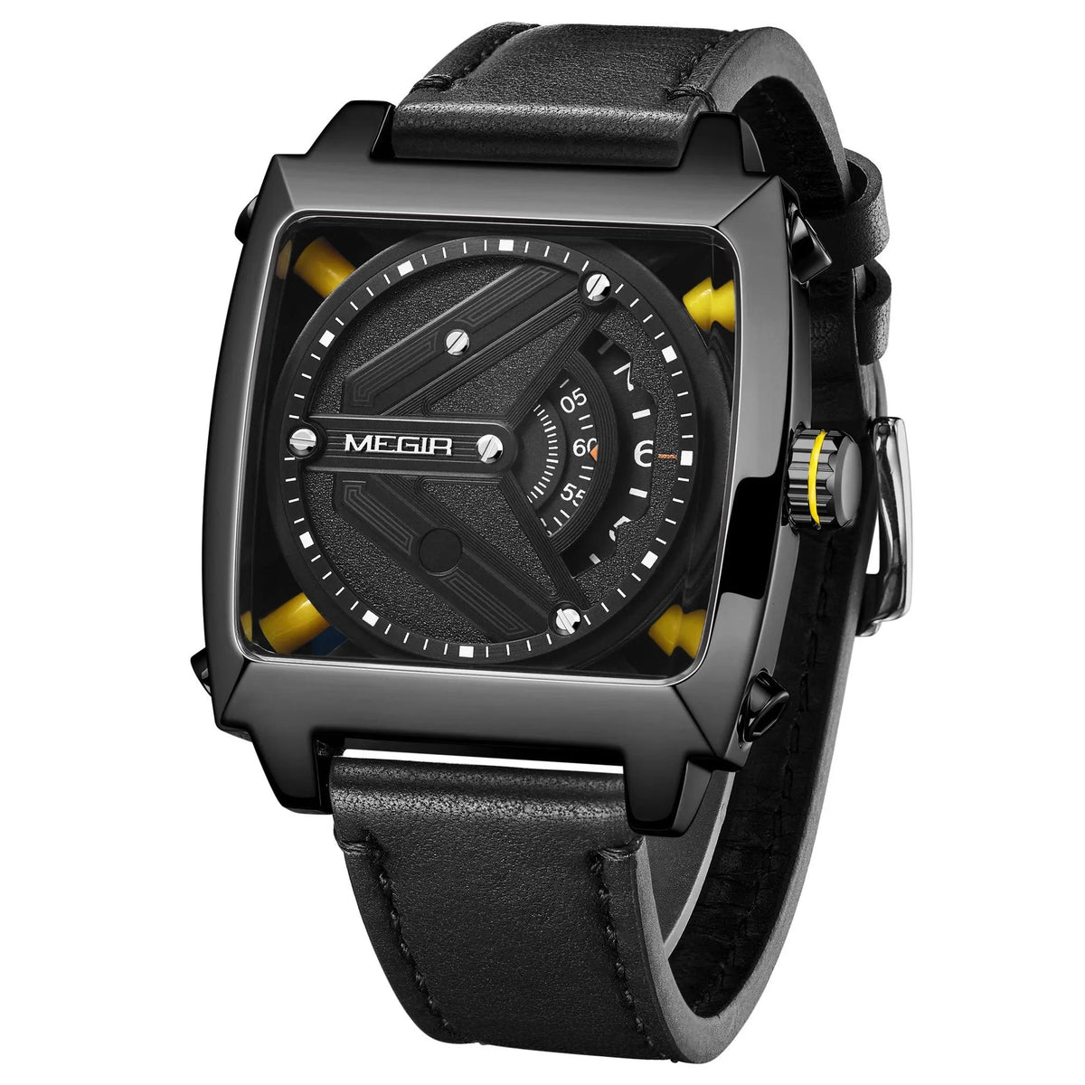 MEGIR Watches for Men Leather Strap Automatic Mechanical Watch Waterproof Business Casual Wristwatch Date Clock Montre Homme 62071 by MEGIR WATCH GROUP