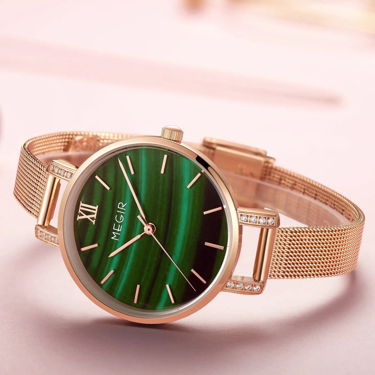 MEGIR Fashion Quartz Women Bracelet Watches Luxury Casual Ladies Dress Clock Female Steel Mesh Band Wristwatch Relogio Feminino 7002 by MEGIR WATCH GROUP