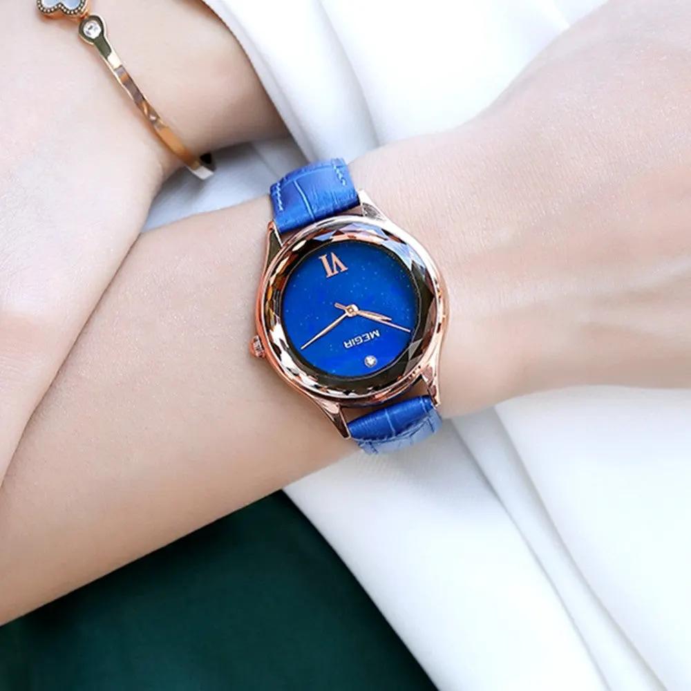MEGIR Fashion Watch for Women Luxury Leather Casual Simple Quartz Wristwatch Waterproof Ladies Dress Clock Relogio Feminino 4208 by MEGIR WATCH GROUP