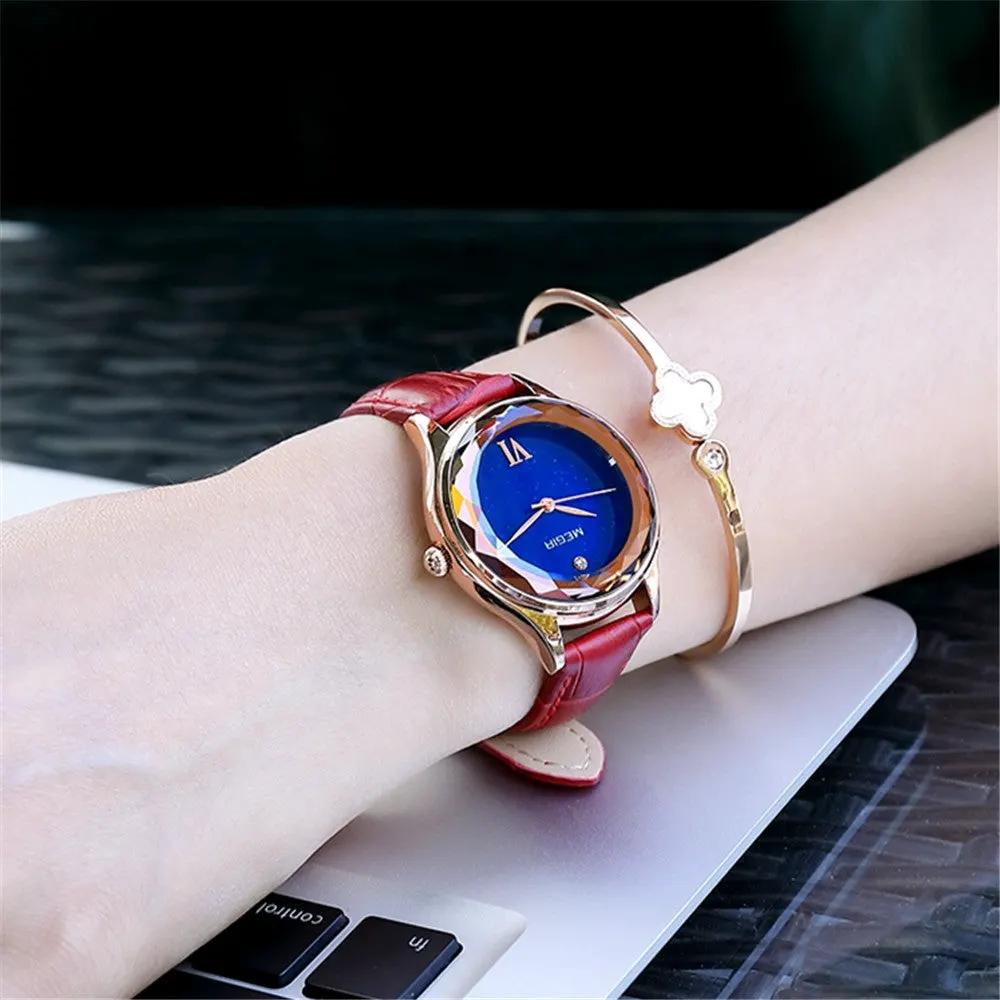 MEGIR Fashion Watch for Women Luxury Leather Casual Simple Quartz Wristwatch Waterproof Ladies Dress Clock Relogio Feminino 4208 by MEGIR WATCH GROUP