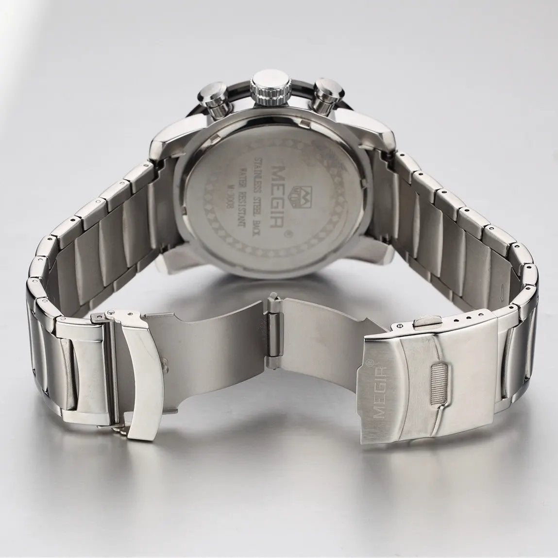 MEGIR Luxury Men's Business Watches Chronograph Waterproof Stainless Steel Quartz Watch Calendar Male Clock Reloj Hombre 3008 by MEGIR WATCH GROUP