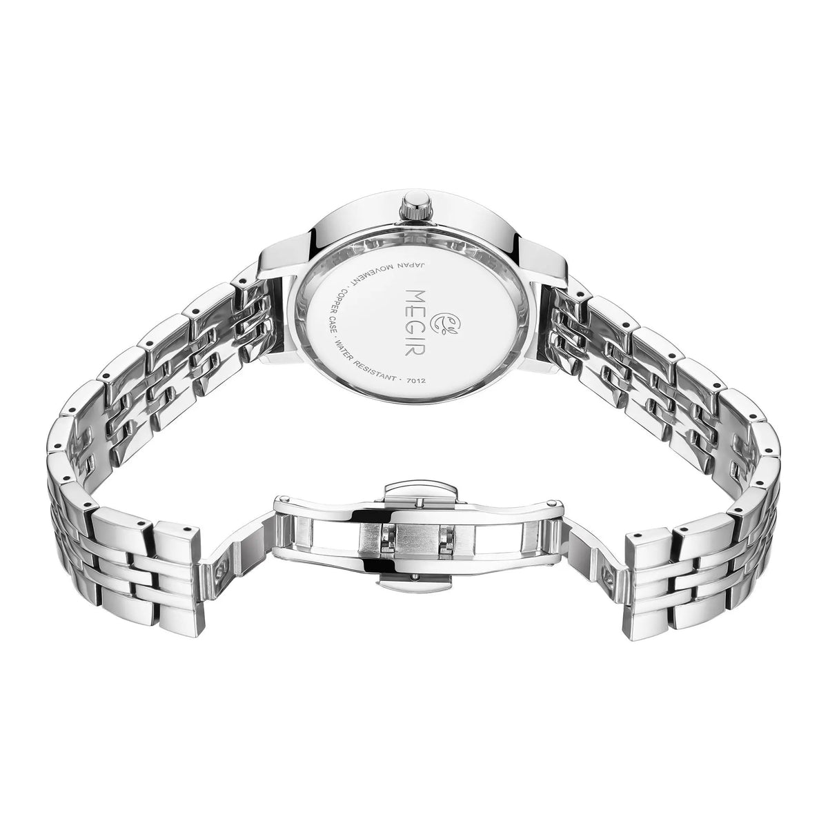 MEGIR Luxury Watches for Women Stainless Steel Dress Clock Fashion Elegant Wristwatch Quartz Watch Ladies Clock Reloj Mujer 7012 by MEGIR WATCH GROUP