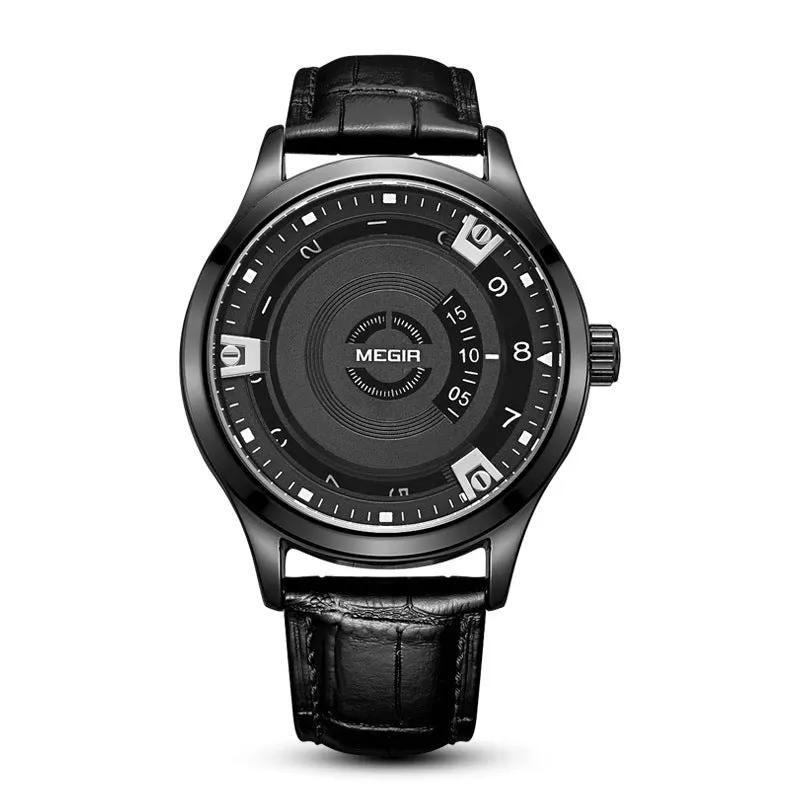 MEGIR Mens Watches Top Brand Luxury Leather Sport Military Watches Male Clock Waterproof Fashion Casual Quartz Wristwatch 1067 by MEGIR WATCH GROUP