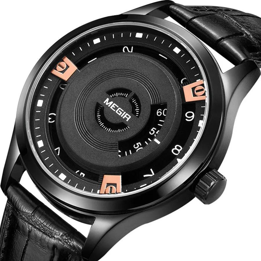 MEGIR Mens Watches Top Brand Luxury Leather Sport Military Watches Male Clock Waterproof Fashion Casual Quartz Wristwatch 1067 by MEGIR WATCH GROUP