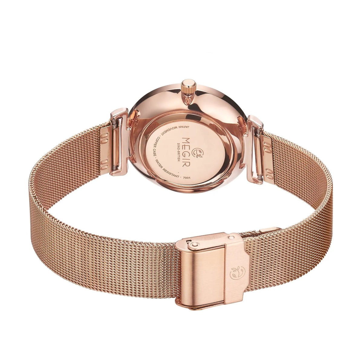 MEGIR Quartz Wristwatches Woman Bracelet Watch Ladies Stainless Steel Mesh Fashion Luxury Waterproof Watches Female Dress Clock 7001 by MEGIR WATCH GROUP