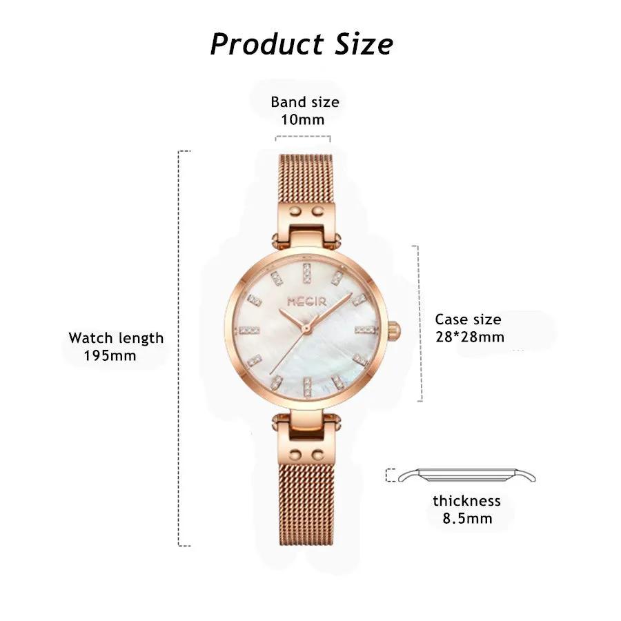 MEGIR Watches for Women Top Brand Fashion Ladies Wristwatch Waterproof Female Quartz Luxury Watch Montre Femme 7025 by MEGIR WATCH GROUP