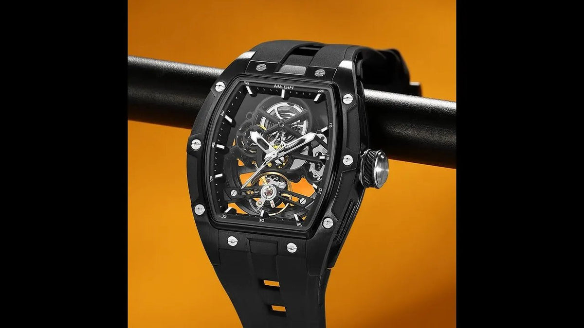 MEGIR Original Fashion Men Watches Automatic Mechanical Watch Steel Case Sport Skeleton Dial Wristwatch Waterproof Clock Reloj Hombre 2242 by MEGIR WATCH GROUP