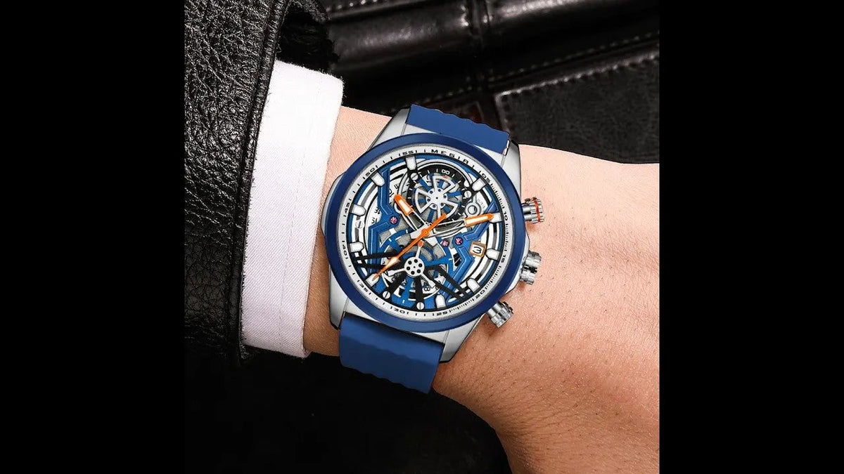 MEGIR Men's Watch Chronograph Fashion Quartz Wristwatch Waterproof Luminous Sports Military Watches Clock with Auto Date 2235 by MEGIR WATCH GROUP