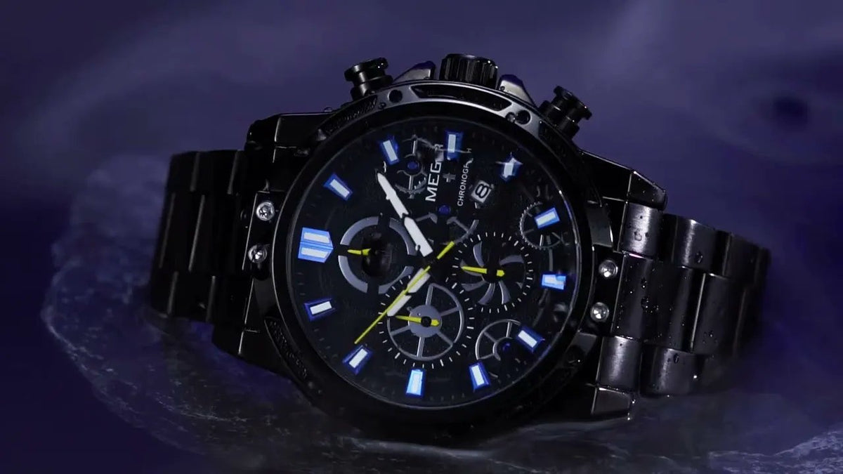 MEGIR Luxury Business Watches for Man Stainless Steel Strap Quartz Casual Wristwatch Waterproof Calendar Men Chronograph 2108 by MEGIR WATCH GROUP
