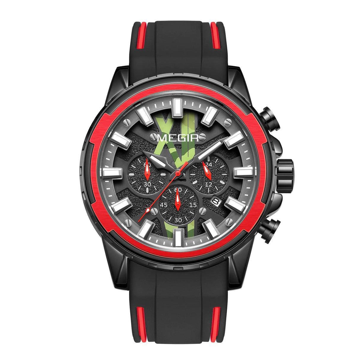 MEGIR New Sport Watch for Luxury Silicone Quartz Casual Wristwatch Waterproof Military Wrist Watch Man Clock Reloj Hombre 2133 by MEGIR WATCH GROUP
