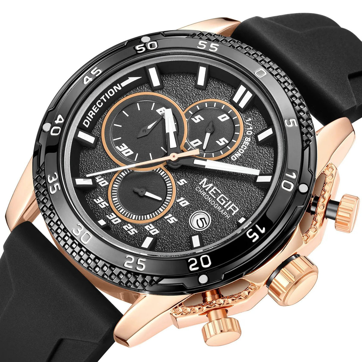 MEGIR Men's Watches Luxury Military Sport Wristwatches Waterproof Luminous Silicone Strap Quartz Chronograph Reloj Hombre 2211 by MEGIR WATCH GROUP