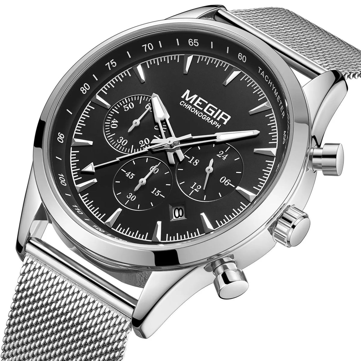 MEGIR Fashion Watch for Men Top Luxury Big Dial Business Quartz Watches Waterproof Steel Wrist Watch Clock Relogio Masculino 2153 by MEGIR WATCH GROUP