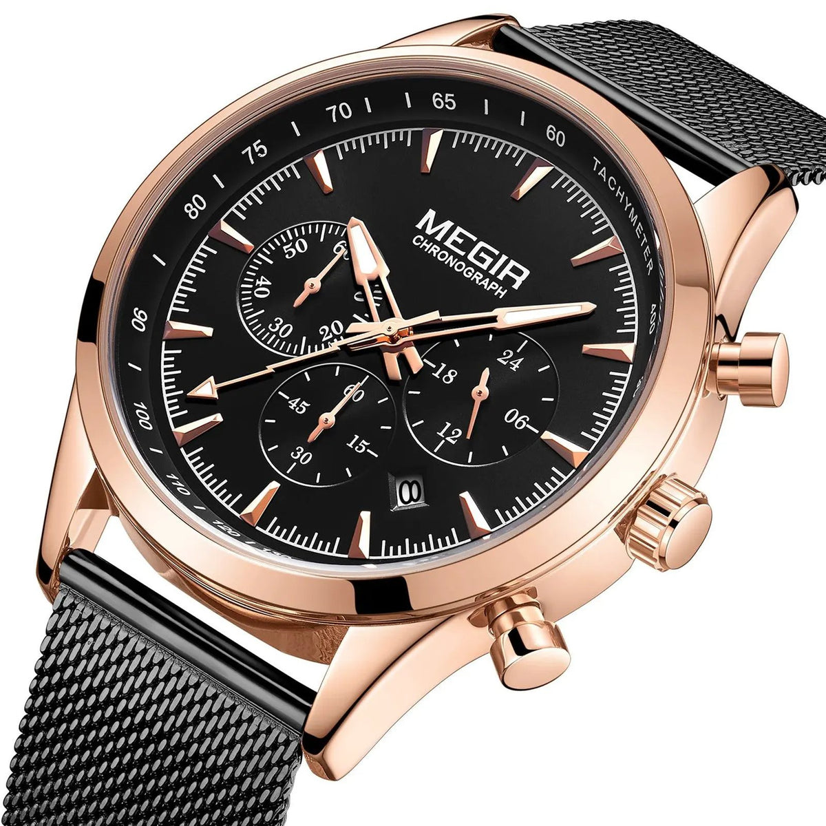 MEGIR Fashion Watch for Men Top Luxury Big Dial Business Quartz Watches Waterproof Steel Wrist Watch Clock Relogio Masculino 2153 by MEGIR WATCH GROUP