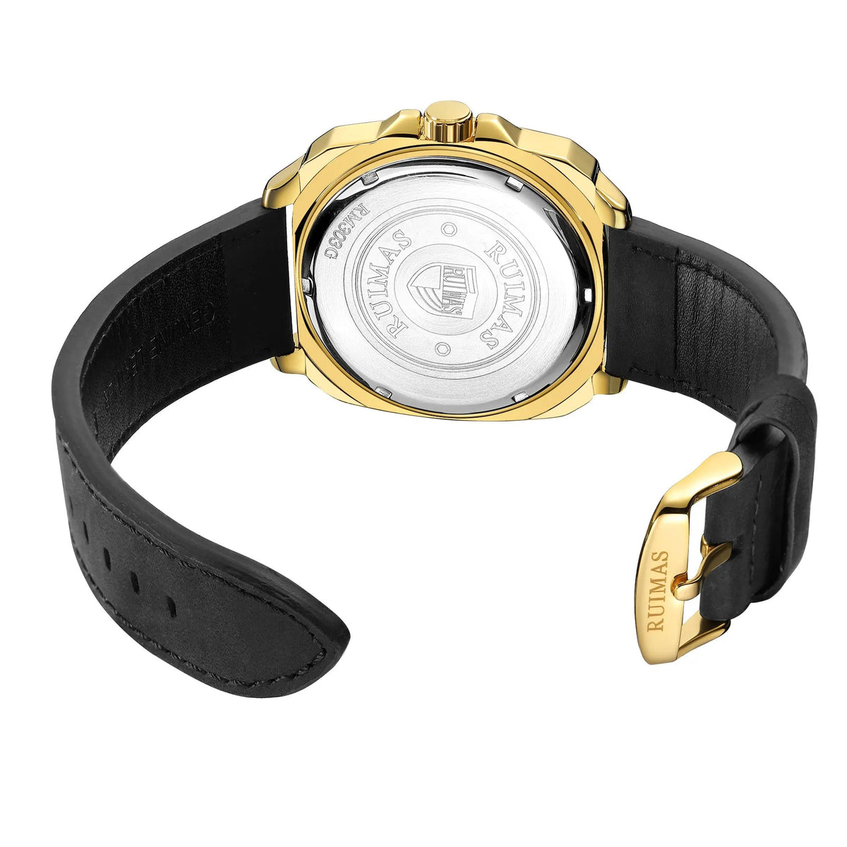 RUIMAS Top Brand Fashion Sports Quartz Wrist Watches for Men Waterproof Luminous Leather Band Relogio Masculino with Auto Date 303 by MEGIR WATCH GROUP
