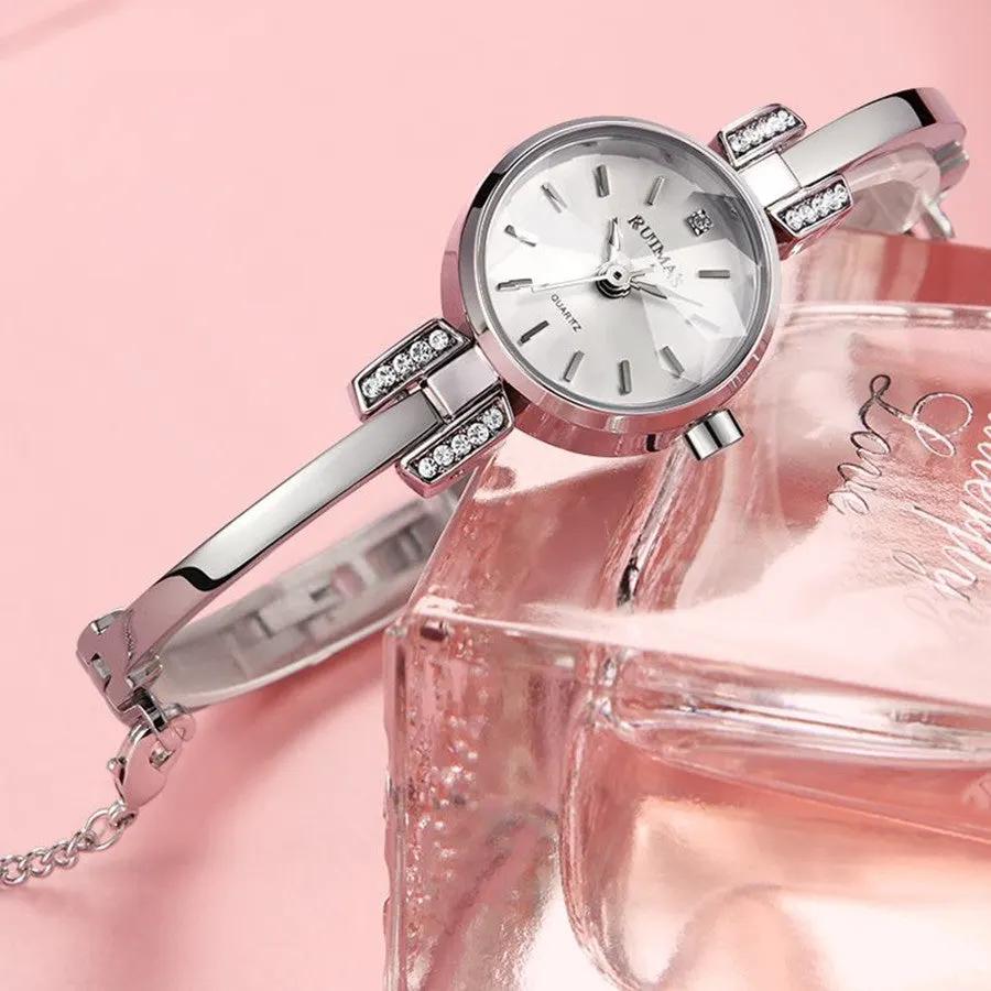 RUIMAS Fashion Women Watches Diamond Ladies Quartz Wristwatches Simple Luxury Steel Bracelets Dress Clock Reloj Mujer 313 by MEGIR WATCH GROUP