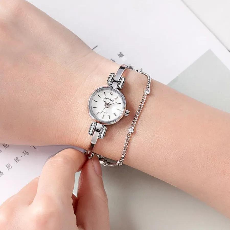 RUIMAS Fashion Women Watches Diamond Ladies Quartz Wristwatches Simple Luxury Steel Bracelets Dress Clock Reloj Mujer 313 by MEGIR WATCH GROUP