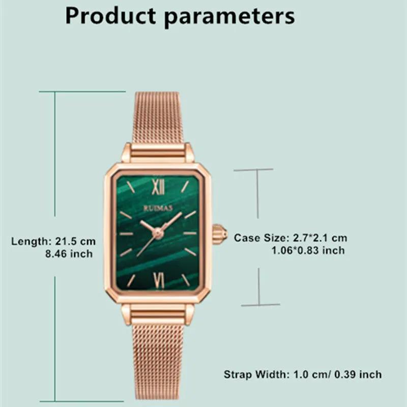 RUIMAS Luxury Ladies Watch Steel Strap Women Bracelet Clocks Leather Band Famale Wristwatch Dress Watches Reloj Mujer 329 by MEGIR WATCH GROUP