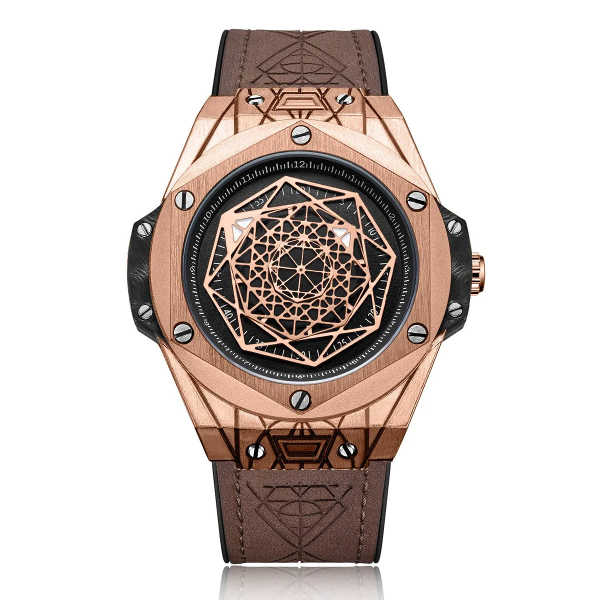 RUIMAS Men's Watches Fashion Sport Quartz Watch for Men Reloj Hombre Leather Belt Wrist Watch Waterproof Casual Clock 533 by MEGIR WATCH GROUP