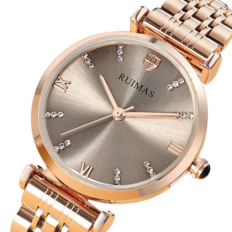 RUIMAS Women Watches Top Brand Luxury Quartz Watch Waterproof Fashion Ladies Wristwatch Stain Steel Dress Clock Reloj Mujer 536 by MEGIR WATCH GROUP