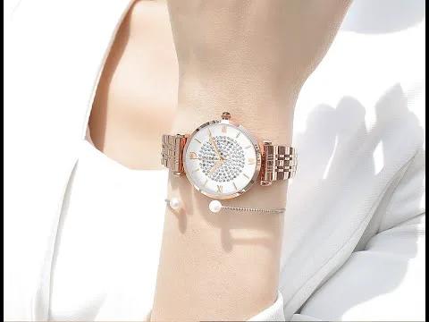 RUIMAS Fashion Women Watch Luxury Quartz Wristwatch Stainless Steel Ladies Casual Watches Dress Clock Relogio Feminino 538 by MEGIR WATCH GROUP