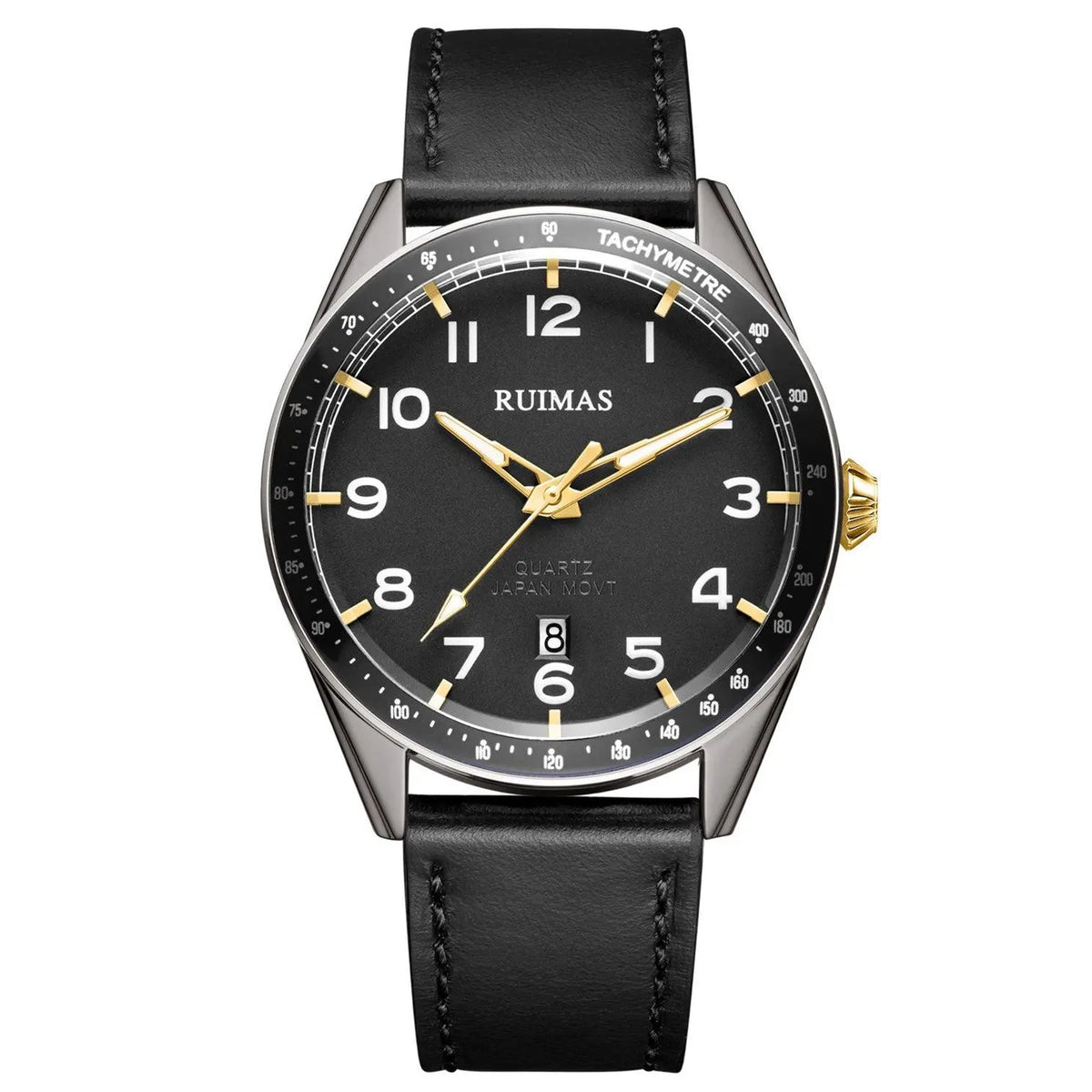 RUIMAS Men Quartz Watches Luxury Leather Sports Quartz Wristwatches Waterproof Luminous Casual Clock Auto Date Relogio Masculino 573 by MEGIR WATCH GROUP