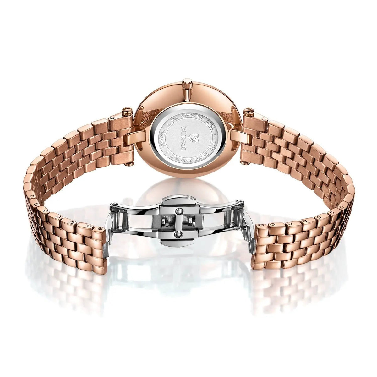 RUIMAS Ladies Wrist Watch Stainless Steel Luxury Quartz Women Watches Waterproof Female Dress Clock Bracelet reloj mujer 6749 by MEGIR WATCH GROUP
