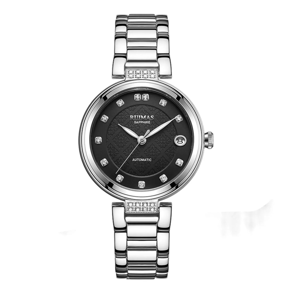RUIMAS Women Automatic Mechanical Watch Steel Strap Ladies Business Wrist Watch Fashion Waterproof Date Clock Montre Femme 6756 by MEGIR WATCH GROUP