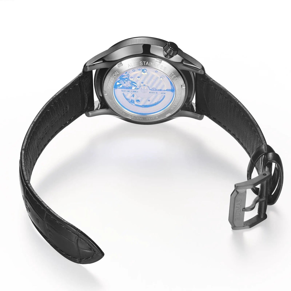 RUIMAS Men Mechanical Wristwatch Fashion Casual Leather Band Watch Luxury Sport Wrist Watch Chronograph Luminous Man Clock 6770 by MEGIR WATCH GROUP