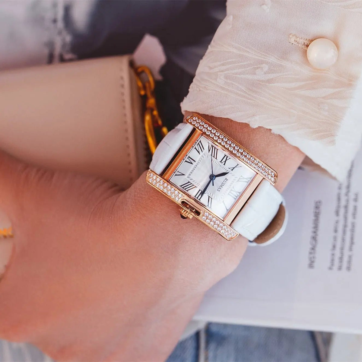 RUIMAS Fashion Automatic Mechanical Watch for Women Luxury Leather Ladies Wristwatch Waterproof Female Clock Reloj Mujer 6773 by MEGIR WATCH GROUP