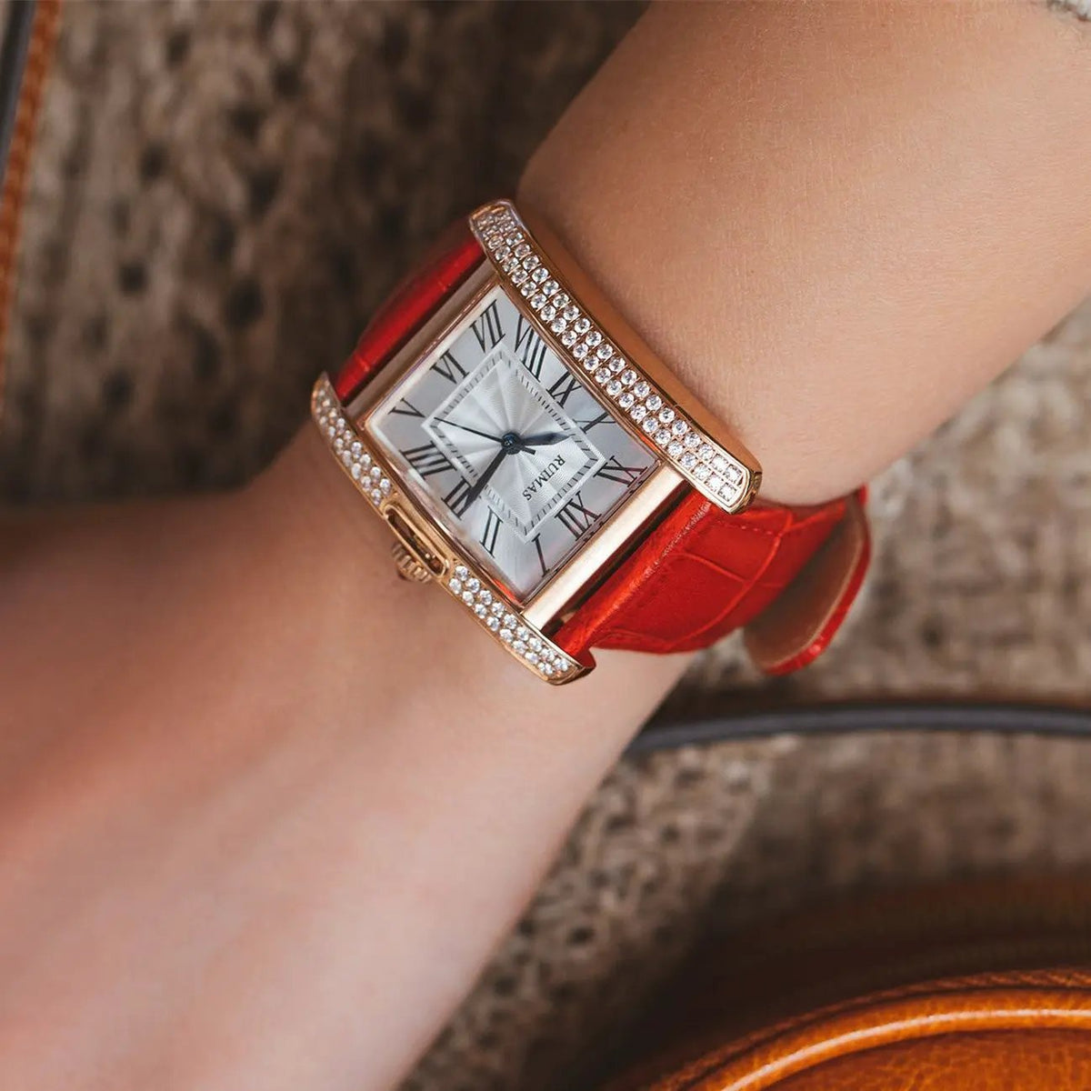 RUIMAS Fashion Automatic Mechanical Watch for Women Luxury Leather Ladies Wristwatch Waterproof Female Clock Reloj Mujer 6773 by MEGIR WATCH GROUP