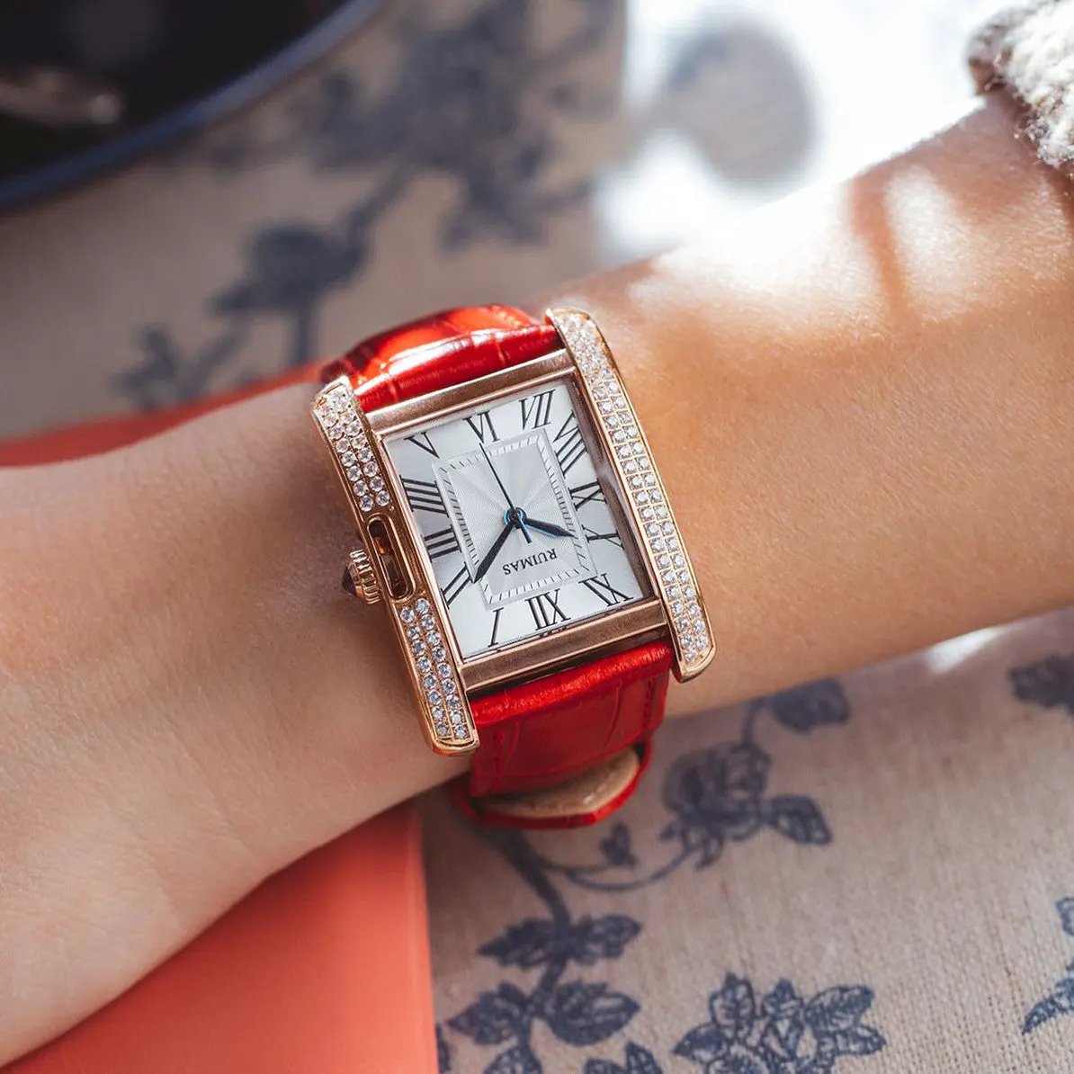 RUIMAS Fashion Automatic Mechanical Watch for Women Luxury Leather Ladies Wristwatch Waterproof Female Clock Reloj Mujer 6773 by MEGIR WATCH GROUP