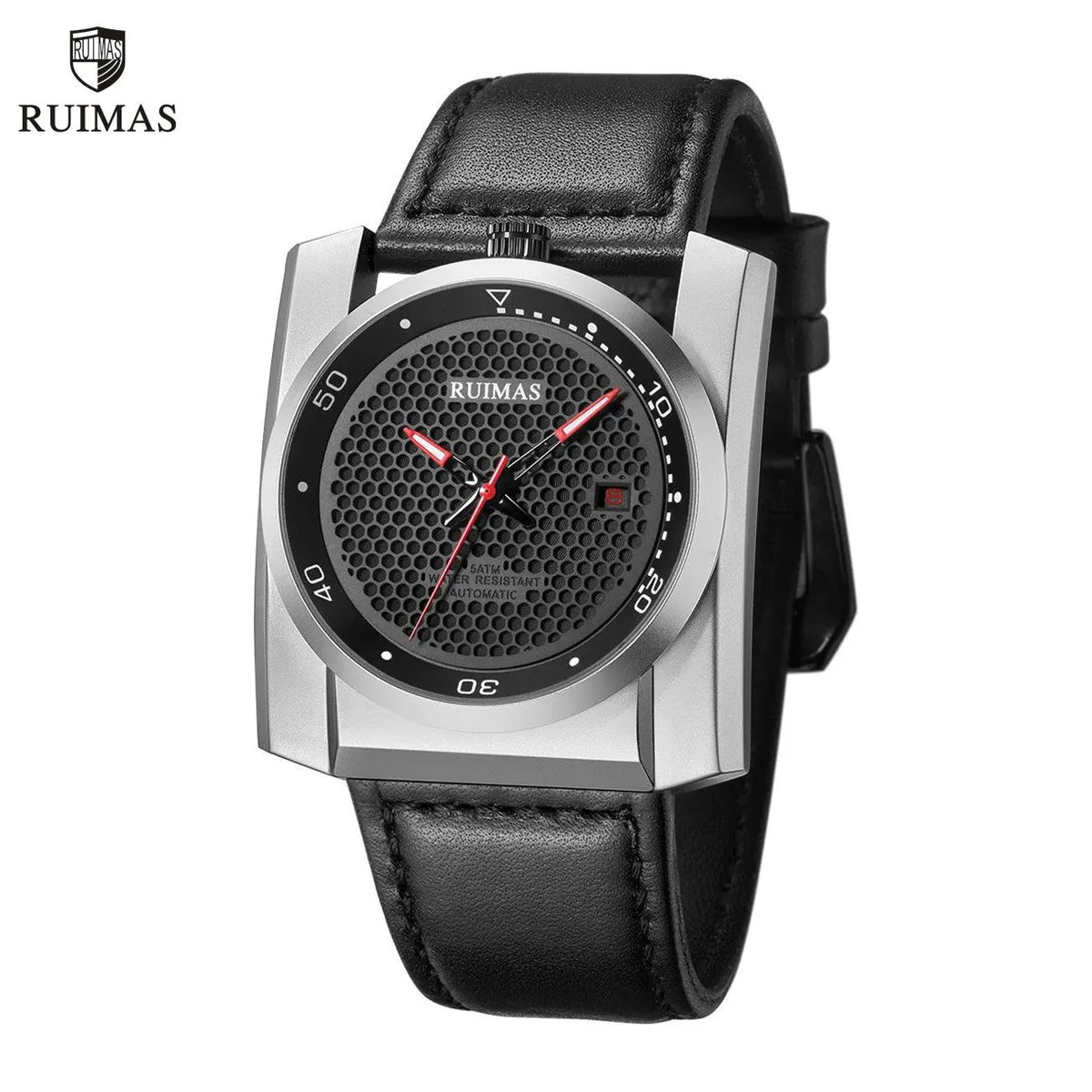 RUIMAS Luxury Men Watches Automatic Mechanical Wrist Watch for Mens Fashion Leather Business Casual Clock Montre Homme 6775 by MEGIR WATCH GROUP