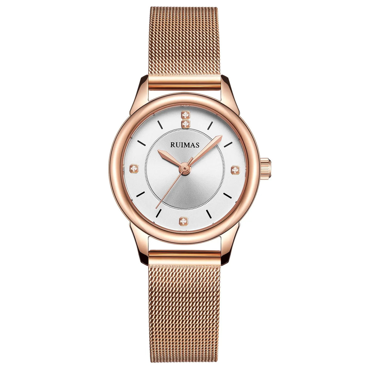 RUIMAS Women Watches Luxury Fashion Female Quartz Watch Steel Mesh Ladies Wristwatch Elegant Dress Clock Relogio Feminino 6779 by MEGIR WATCH GROUP