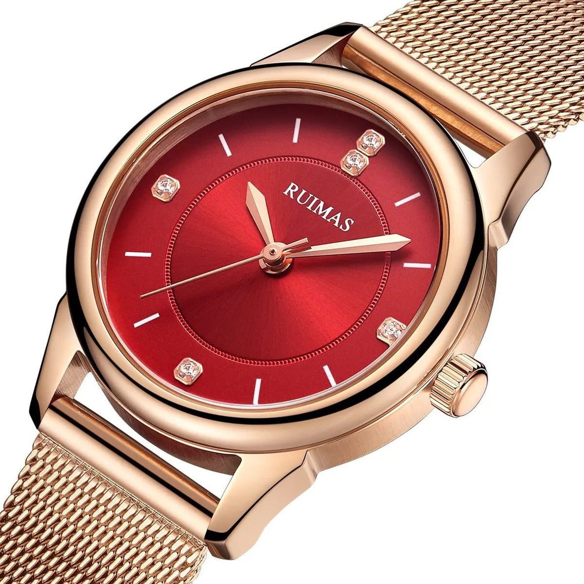 RUIMAS Women Watches Luxury Fashion Female Quartz Watch Steel Mesh Ladies Wristwatch Elegant Dress Clock Relogio Feminino 6779 by MEGIR WATCH GROUP