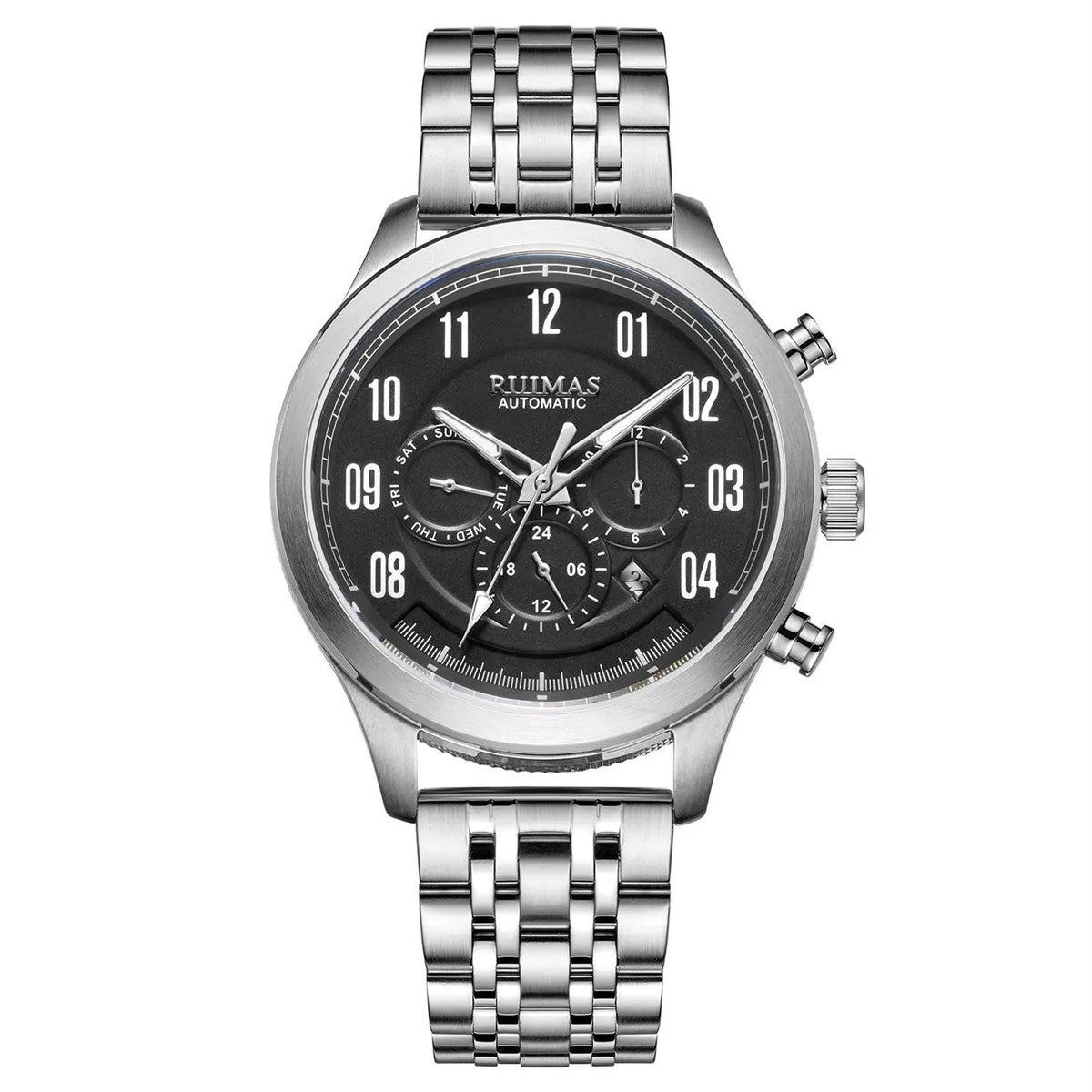 RUIMAS Watch Men Automatic Mechanical Watches Stainless Steel Luminous Business Wristwatch Top Brand Luxury Male Clock 6785 by MEGIR WATCH GROUP