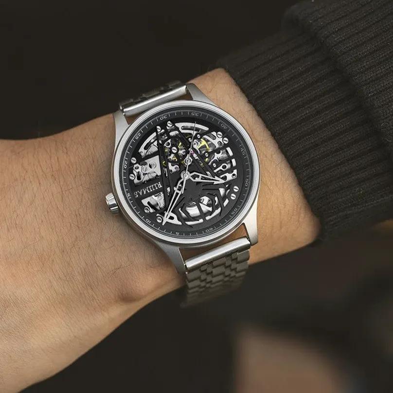 RUIMAS Watches for Men Top Brand Luxury Mechanical Chronograph Clock Stainless Steel Casual Wrist Watch Man Business Watch 6787 by MEGIR WATCH GROUP