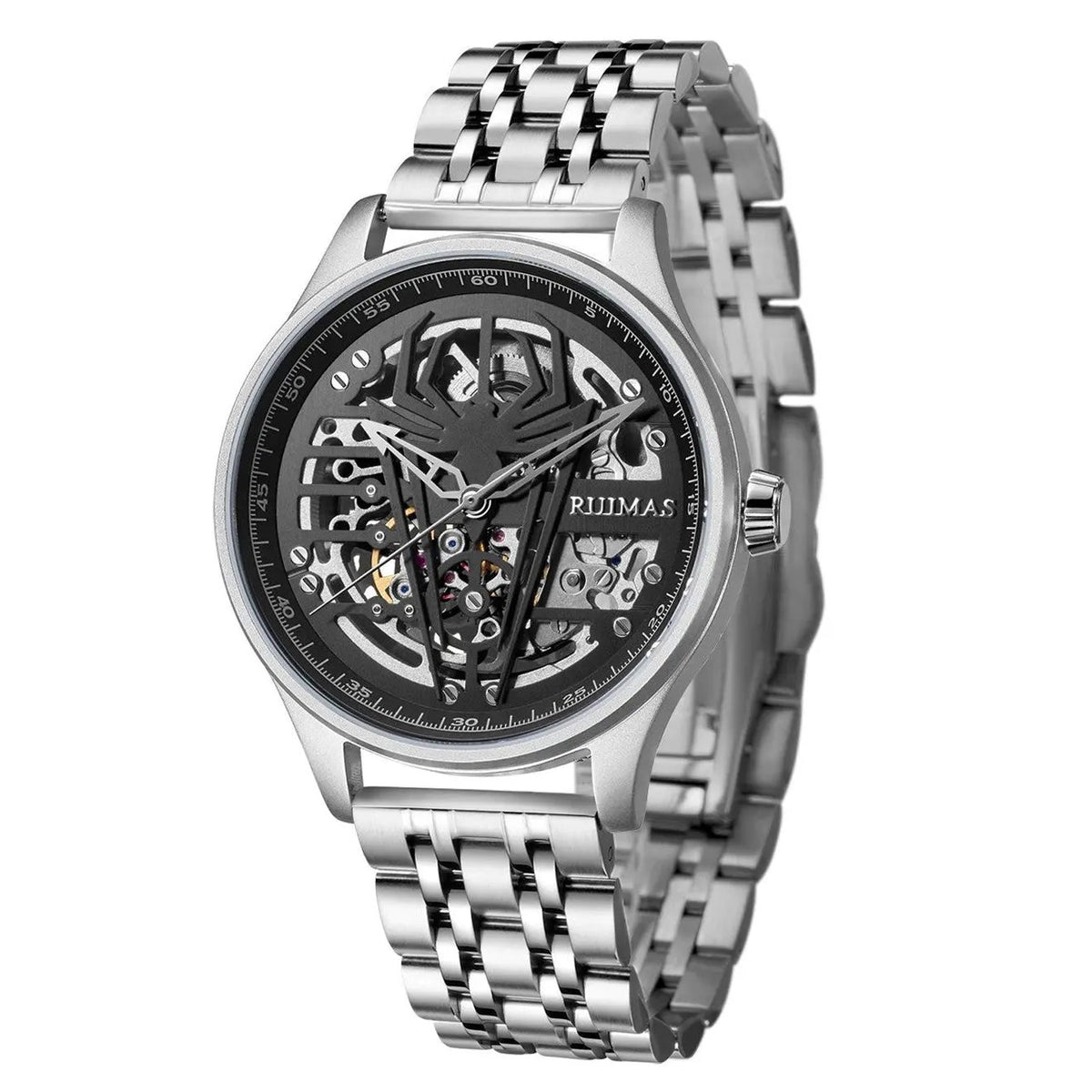 RUIMAS Watches for Men Top Brand Luxury Mechanical Chronograph Clock Stainless Steel Casual Wrist Watch Man Business Watch 6787 by MEGIR WATCH GROUP