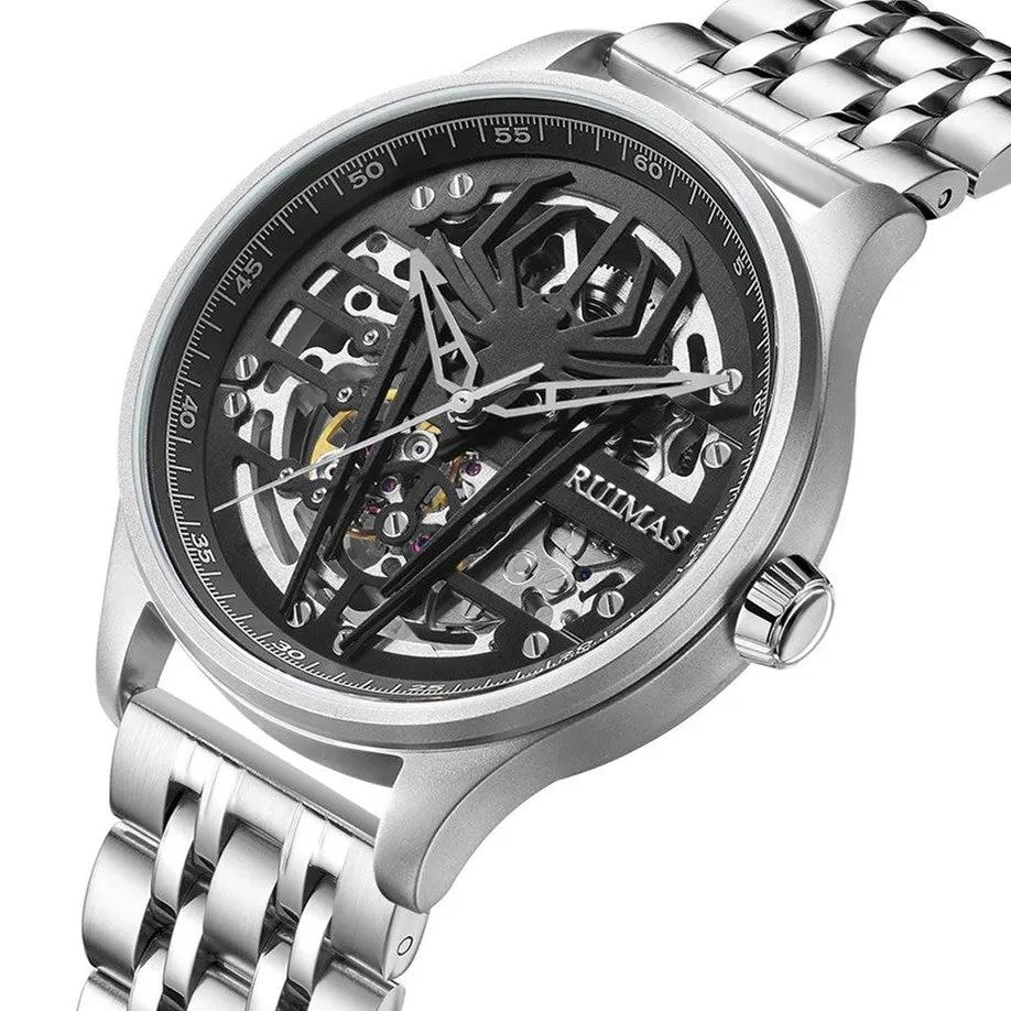 RUIMAS Watches for Men Top Brand Luxury Mechanical Chronograph Clock Stainless Steel Casual Wrist Watch Man Business Watch 6787 by MEGIR WATCH GROUP