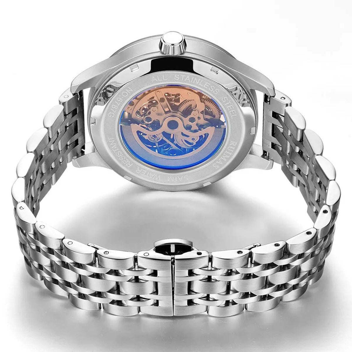 RUIMAS Watches for Men Top Brand Luxury Mechanical Chronograph Clock Stainless Steel Casual Wrist Watch Man Business Watch 6787 by MEGIR WATCH GROUP