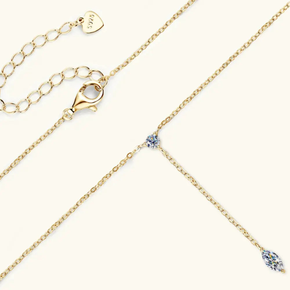Moissanite 925 Sterling Silver Necklace by Partner Label