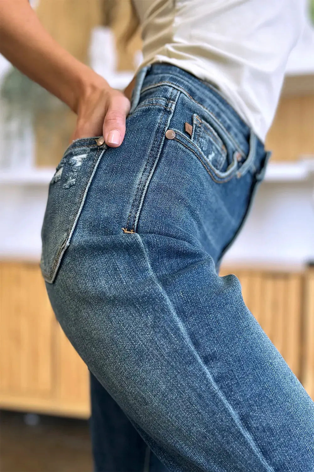 Judy Blue Full Size Tummy Control High Waist Slim Jeans by Judy Blue